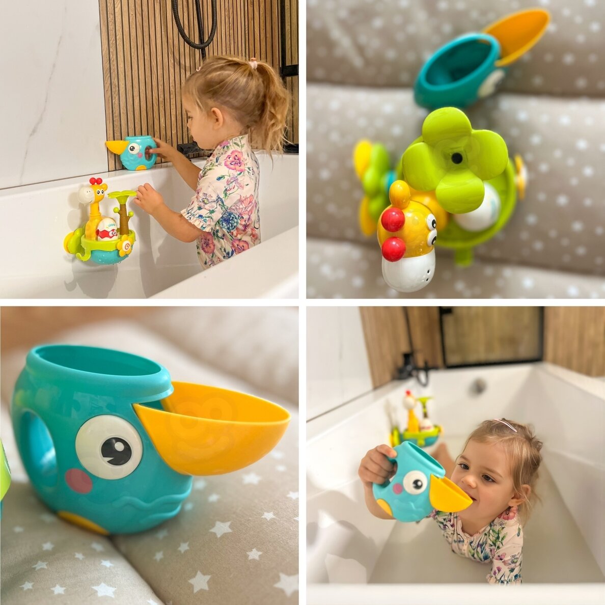 WOOPIE BABY Žirafos vonios žaislas su siurbtuku ir piltuvėliu 3 WOOPIE BABY Žirafos vonios žaislas su siurbtuku ir piltuvėliu 3