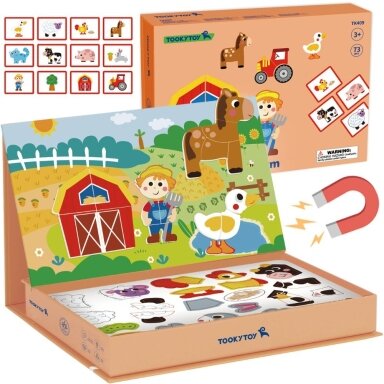 TOOKY TOY magnetinė dėlionė Ūkio dėlionė