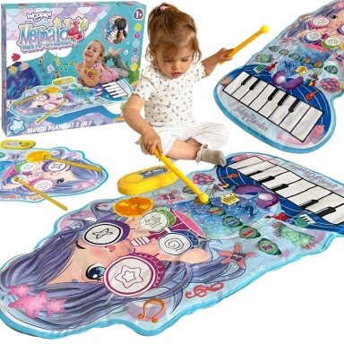 WOOPIE Undinėlės muzikinis kilimėlis 2 in 1 interaktyvūs būgnai