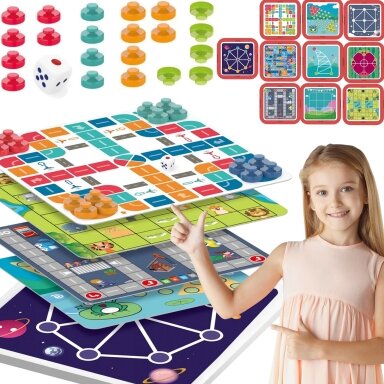 WOOPIE 10-in-1 loginių stalo žaidimų rinkinys