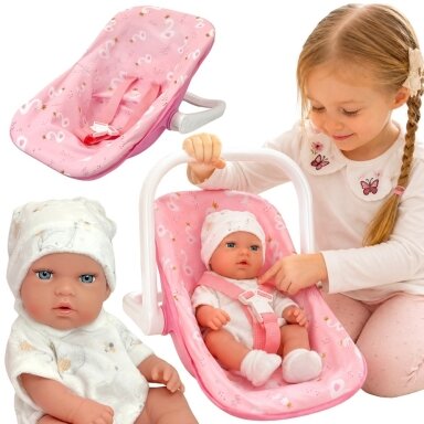 WOOPIE ROYAL Kūdikio lėlės rinkinys 30,5 cm + rožinė nešioklė