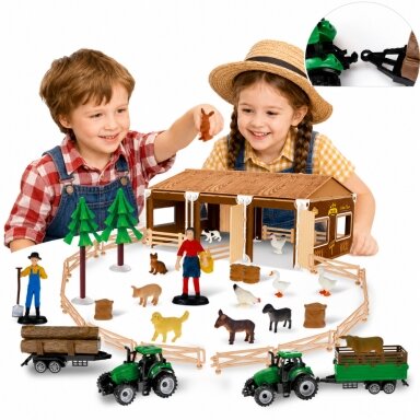 WOOPIE Little Farmer XL rinkinys Ūkio figūrėlės