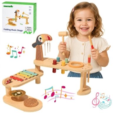TOOKY TOY edukacinis muzikos staliukas - Tukanas
