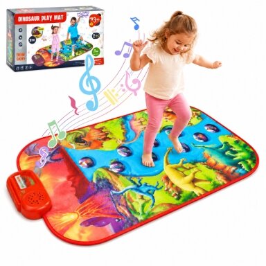 WOOPIE interaktyvus didelis muzikinis kilimėlis pianinas XL dinozaurai