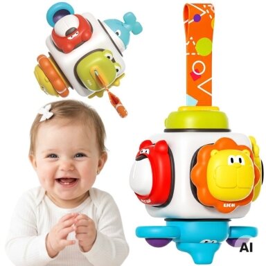 WOOPIE BABY 6-in-1 sensorinis kubas - gyvūnai