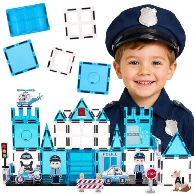WOOPIE 3D magnetinių kaladėlių rinkinys Policijos nuovada 42 vnt. WOOPIE 3D magnetinių kaladėlių rinkinys Policijos nuovada 42 vnt.