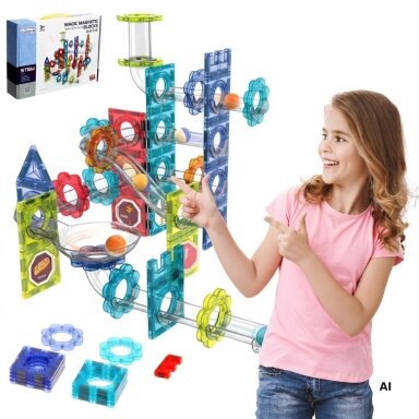 WOOPIE magnetiniai konstravimo blokeliai 3D edukacinis rinkinys kamuoliukų trasa 113 vnt. WOOPIE magnetiniai konstravimo blokeliai 3D edukacinis rinkinys kamuoliukų trasa 113 vnt.