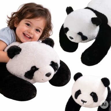 WOOPIE Panda svertinis sensorinis pliušinis žaislas 1kg