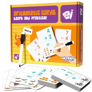 WOOPIE edukacinės kortelės mokymuisi skaičiuoti