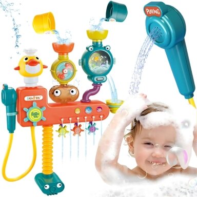 WOOPIE BABY vonios žaislas - čiaupas dušas fontanėlis su perpildymu antis