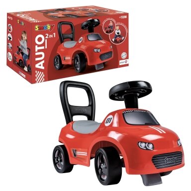 Smoby raudonas važinėjamas automobilis su signalu
