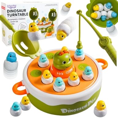 WOOPIE Dinozaurų gaudymo 4-in-1 arkadinis žaidimas su katapulta