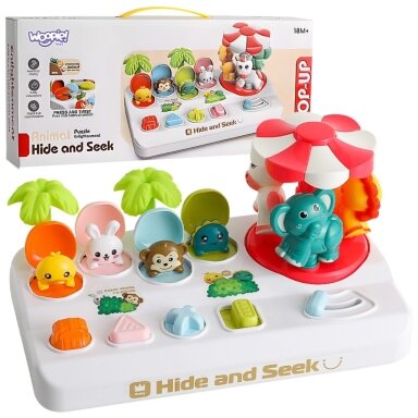WOOPIE BABY Interaktyvus žaislas „Pop-Up Animals“ karuselė