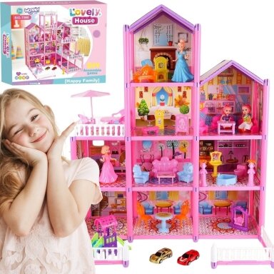 WOOPIE Mega vila lėlių namelis LOVELY HOUSE 194 vnt.