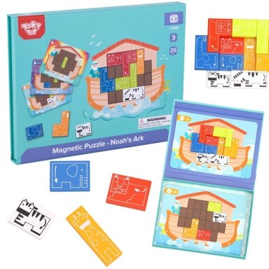 TOOKY TOY magnetinė Montessori dėlionė Loginė dėlionė Tetris Nojaus arka 26 vnt. TOOKY TOY magnetinė Montessori dėlionė Loginė dėlionė Tetris Nojaus arka 26 vnt.