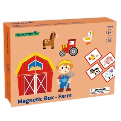 TOOKY TOY magnetinė dėlionė Ūkio dėlionė 8