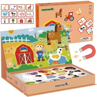 TOOKY TOY magnetinė dėlionė Ūkio dėlionė TOOKY TOY magnetinė dėlionė Ūkio dėlionė