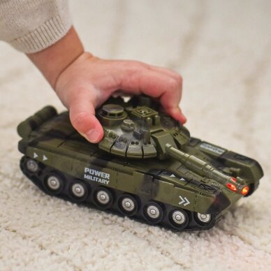 WOOPIE karinių transporto priemonių rinkinys su raketų paleidimo įrenginiu, tanku, sraigtasparniu 4 vnt. mastelis 1:20 5