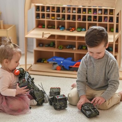 WOOPIE karinių transporto priemonių rinkinys su raketų paleidimo įrenginiu, tanku, sraigtasparniu 4 vnt. mastelis 1:20 1 WOOPIE karinių transporto priemonių rinkinys su raketų paleidimo įrenginiu, tanku, sraigtasparniu 4 vnt. mastelis 1:20 1