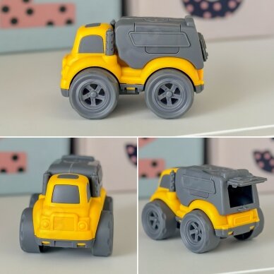WOOPIE 3-in-1 rinkinys statybinės transporto priemonės šiukšliavežis betono maišyklė savivartis 1 WOOPIE 3-in-1 rinkinys statybinės transporto priemonės šiukšliavežis betono maišyklė savivartis 1