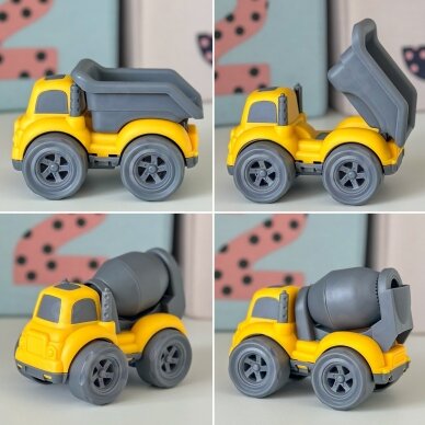 WOOPIE 3-in-1 rinkinys statybinės transporto priemonės šiukšliavežis betono maišyklė savivartis 2 WOOPIE 3-in-1 rinkinys statybinės transporto priemonės šiukšliavežis betono maišyklė savivartis 2
