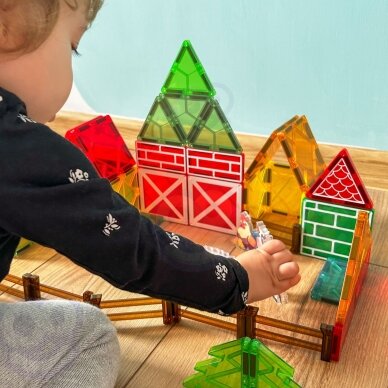 WOOPIE Magnetiniai statybiniai blokeliai 7.5 cm Ūkis 50 vnt. 1
