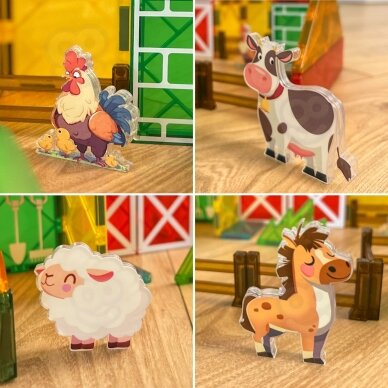 WOOPIE Magnetiniai statybiniai blokeliai 7.5 cm Ūkis 50 vnt. 2