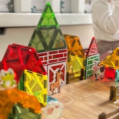 WOOPIE Magnetiniai statybiniai blokeliai 7.5 cm Ūkis 50 vnt. 3