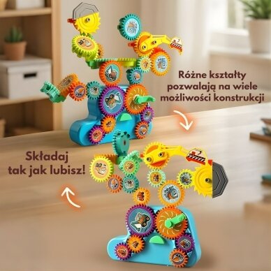 WOOPIE Interaktyvūs konstravimo blokeliai su krumpliaračiais 18 vnt. 4