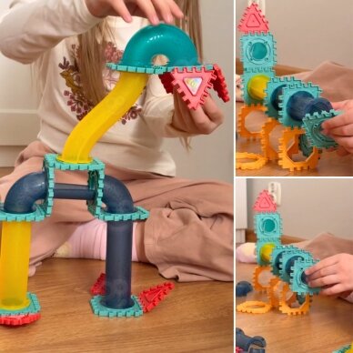 WOOPIE 3D konstravimo kaladėlių edukacinis rinkinys su kamuoliukų trasa 228 vnt. 4 WOOPIE 3D konstravimo kaladėlių edukacinis rinkinys su kamuoliukų trasa 228 vnt. 4