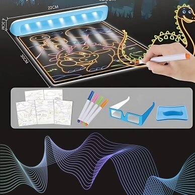WOOPIE stebuklinga 3D LED piešimo lenta 6