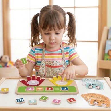 TOOKY TOY medinis edukacinis žaislas pirštų skaičiavimui, sudėčiai ir atimčiai mokytis 3 TOOKY TOY medinis edukacinis žaislas pirštų skaičiavimui, sudėčiai ir atimčiai mokytis 3