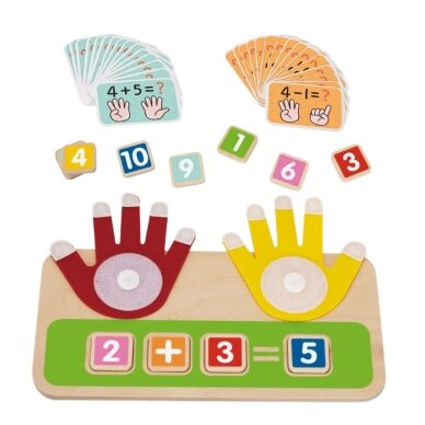TOOKY TOY medinis edukacinis žaislas pirštų skaičiavimui, sudėčiai ir atimčiai mokytis 4 TOOKY TOY medinis edukacinis žaislas pirštų skaičiavimui, sudėčiai ir atimčiai mokytis 4