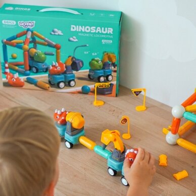 WOOPIE magnetiniai konstravimo blokeliai Dinozaurai 84 vnt. 2