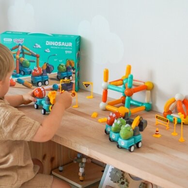 WOOPIE magnetiniai konstravimo blokeliai Dinozaurai 84 vnt. 3