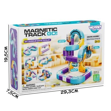WOOPIE magnetinis traukinio bėgių konstruktorius su traukos efektu 54 vnt. 9