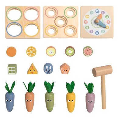 TOOKY TOY medinė edukacinė kubo formos dėlionė su spyruokle 5-in-1 10 TOOKY TOY medinė edukacinė kubo formos dėlionė su spyruokle 5-in-1 10