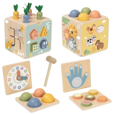 TOOKY TOY medinė edukacinė kubo formos dėlionė su spyruokle 5-in-1 8 TOOKY TOY medinė edukacinė kubo formos dėlionė su spyruokle 5-in-1 8