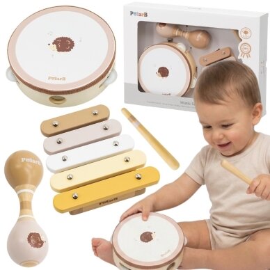 VIGA PolarB muzikos instrumentų rinkinys su ežiuku VIGA PolarB muzikos instrumentų rinkinys su ežiuku