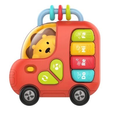 WOOPIE BABY interaktyvus pianinas autobusas su liūtu, muzikiniai vargonų garsai, šviesos 18m 3