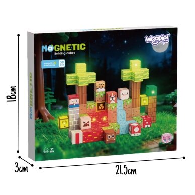 WOOPIE Magnetinės statybinės kaladėlės Forest 75 vnt. 6