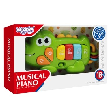 WOOPIE BABY Interaktyvus pianinas krokodilas vargonėliai muzikiniai garsai šviesa 18m+ 3 WOOPIE BABY Interaktyvus pianinas krokodilas vargonėliai muzikiniai garsai šviesa 18m+ 3