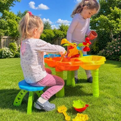 WOOPIE vandens stalas su kėdute 2 in 1 smėlio dėžė 1