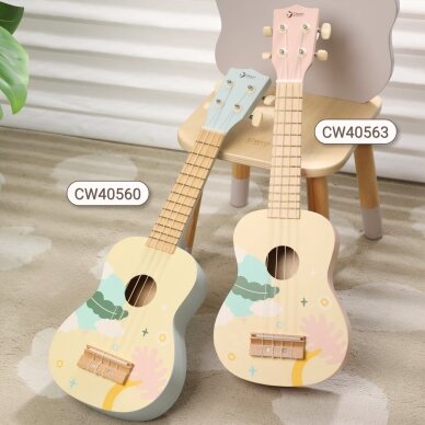 CLASSIC WORLD medinė ukulelė gitara vaikams mėlyna 5 CLASSIC WORLD medinė ukulelė gitara vaikams mėlyna 5