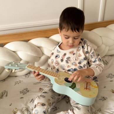 CLASSIC WORLD medinė ukulelė gitara vaikams mėlyna 2