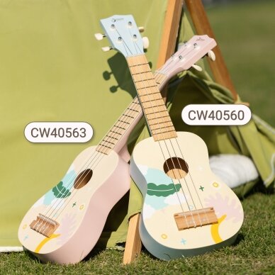 CLASSIC WORLD medinė ukulelė gitara vaikams mėlyna 6 CLASSIC WORLD medinė ukulelė gitara vaikams mėlyna 6