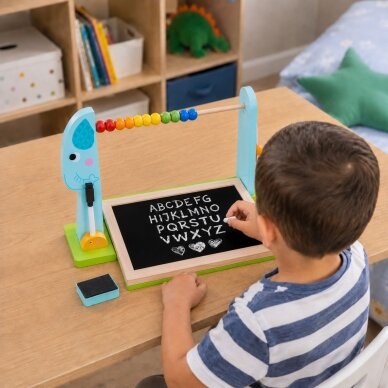Didelė medinė dvipusė magnetinė + kreidinė lenta TOOKY TOY 6