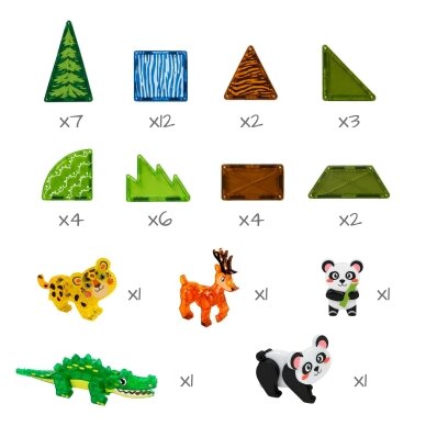 WOOPIE magnetinės konstrukcinės kaladėlės 3D edukacinis rinkinys Reti gyvūnai 45 vnt. 9 WOOPIE magnetinės konstrukcinės kaladėlės 3D edukacinis rinkinys Reti gyvūnai 45 vnt. 9