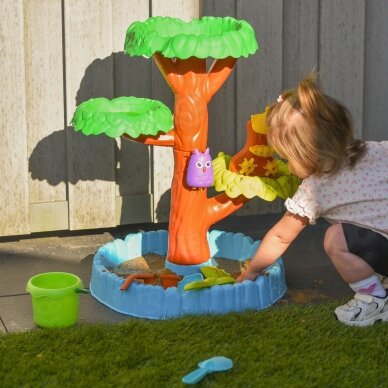WOOPIE 2in1 vandens stalas / smėlio dėžė Happy Tree, 8 priedai 2