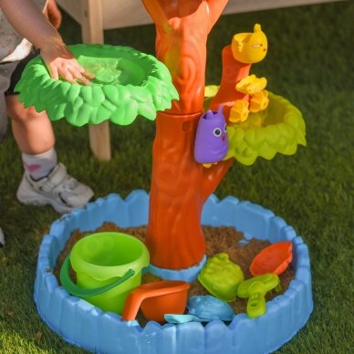 WOOPIE 2in1 vandens stalas / smėlio dėžė Happy Tree, 8 priedai 6